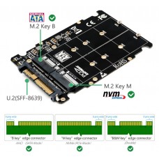 M.2 NVME SSD- M Key B SSD to U.2 SFF-8639-adapter